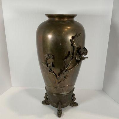 Antique Bronze Vase - was probably lamp base