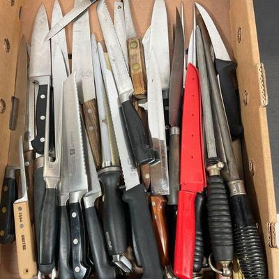 Box Lot of Knives