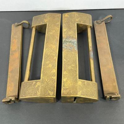 Lg Vintage Chinese Brass Locks