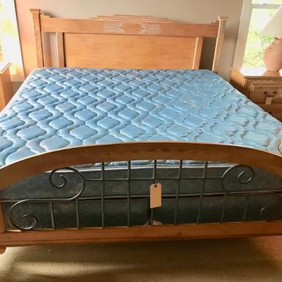 Florida Industrials king size bed with boxspring and mattress $450

