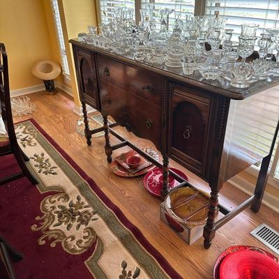 Vintage matching buffet. We have the table and cabinet to match this buffet 