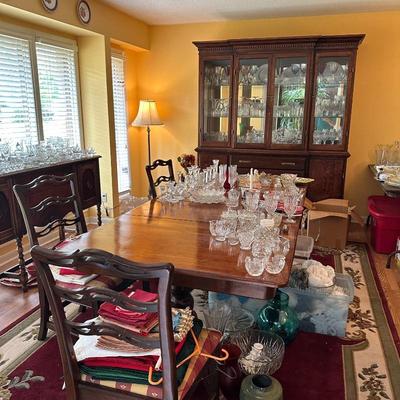 Large dining table with only 4 chairs 