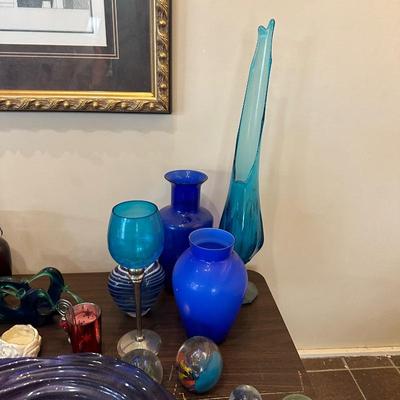 Aqua slung vase 