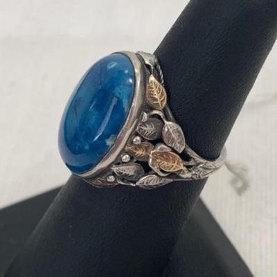 Sterling with Gold Fill Lapis Ring