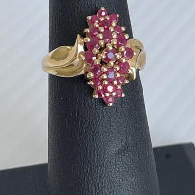 Gold Ring with gem tested Ruby Stones .... Gorgeous!!