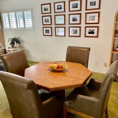 1970s oak game/dining table 
