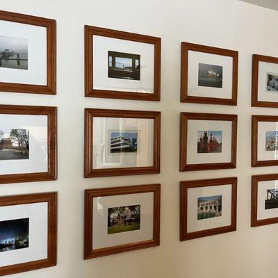 Custom framed world attractions photographs