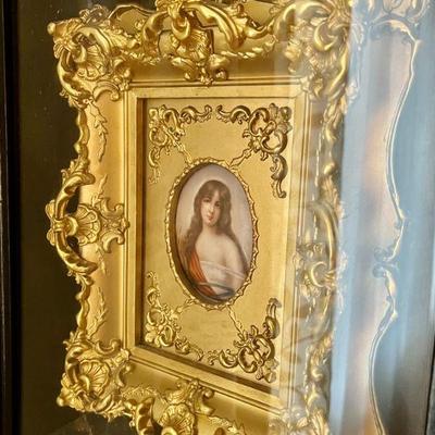 18th Century Limoges Porcelain miniature portrait 