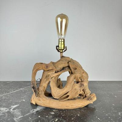mid century modern driftwood lamp

