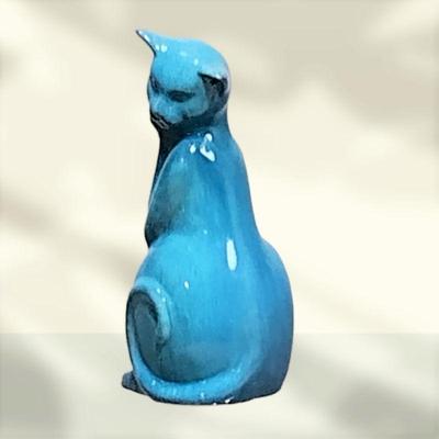 GLAZED POTTERY CAT