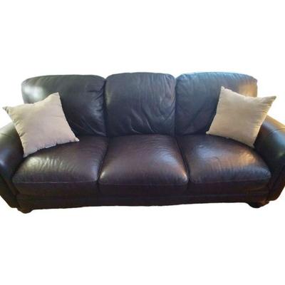 NATUZZI DARK BROWN MATCHING SOFA