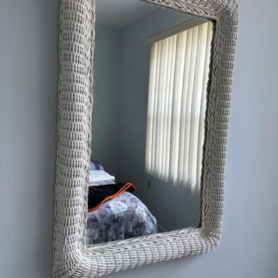 Wicker mirror