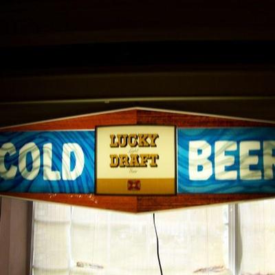 Vintage Lucky Draft Sign