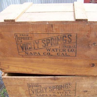 Vichy Springs Wooden Crates