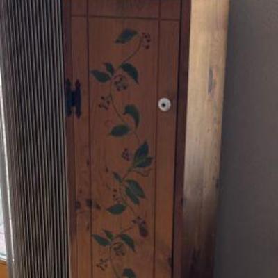 Small oak storage cabinet