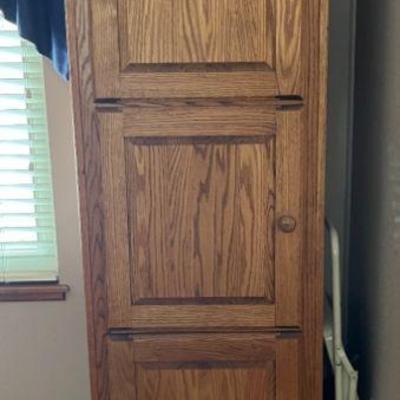 Large oak storage cabinet