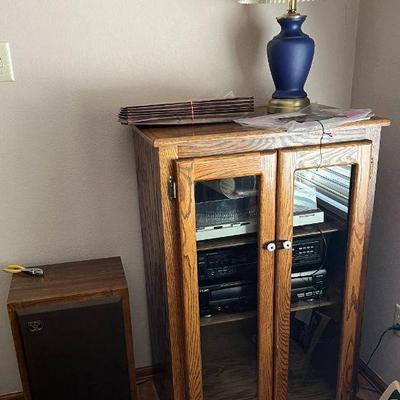 Oak stereo cabinet