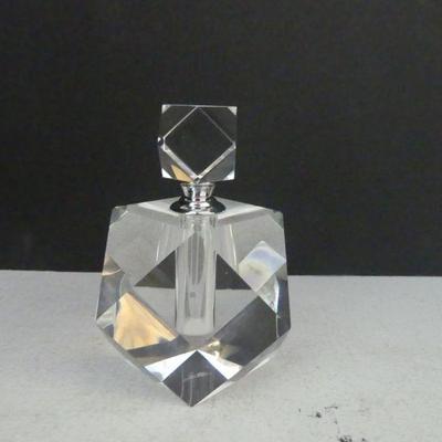 Signed Vintage Oleg Cassini Crystal Prism Perfume Bottle - 4