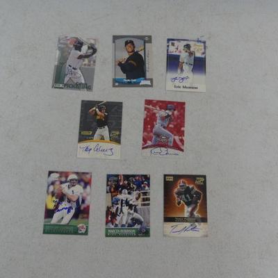 Autographed Baseball and Football Cards - 8 in All