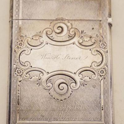 1051	VICTORIAN SILVER CALLING CARD CASE, 1.93 OZT
