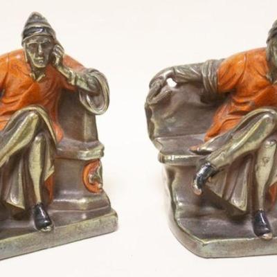 1210	METAL BOOKENDS OF A MAN SITTING, APPROXIMATELY 6 1/2 IN H
