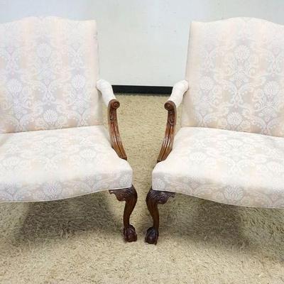 1140	PAIR OF SOUTHWOOD UPHOLSTERED ARMCHAIRS
