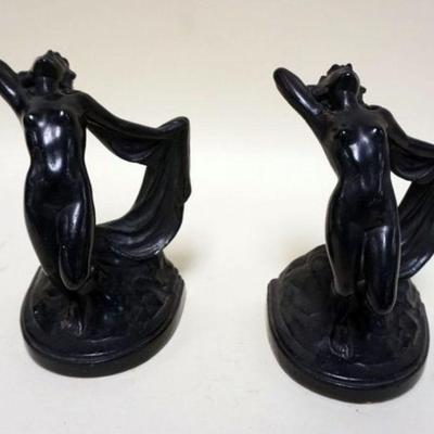 1211	ART NOUVEAU BOOKENDS OF NUDE WOMAN DANCING, APPROXIMATELY 7 1/2 IN H
