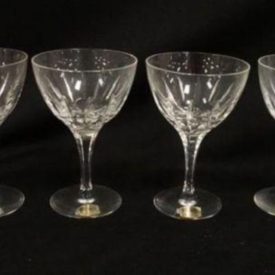 1248	ATLANTIS CRYSTAL, SET OF 6, 6  IN H CASTELO CHAMPANGE GLASSES
