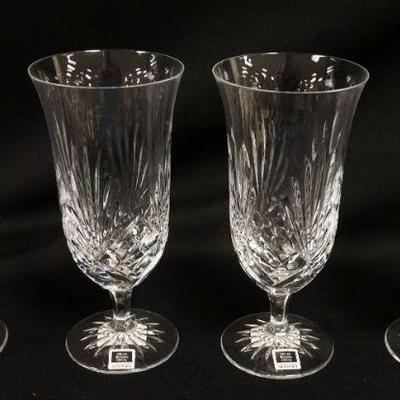 1183	LOT OF 4 MILLER ROGASKA CRYSTAL 7 IN HIGH PARFAIT GLASSES
