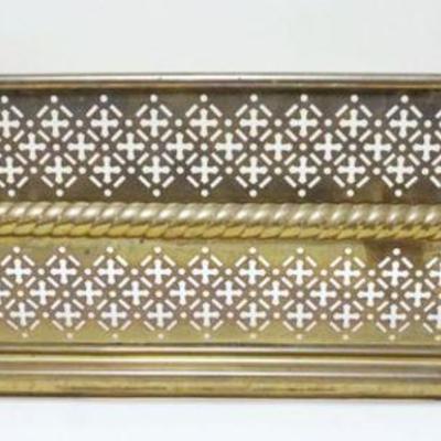 1230	BRASS FIREPLACE FENDER, APPROXIMATELY 12 IN X 35 IN X 11 IN H
