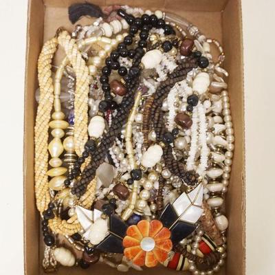 1284	LARGE LOT OF COSTUME JEWELRY NECKLACES, AS FOUND
