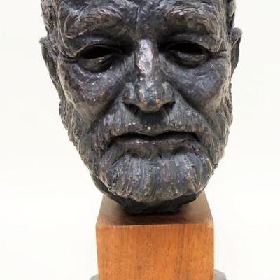 1204	COMPOSITION BUST OF HEMINGWAY BY THOMAS HOLLAND, APPROXIMATELY 15 IN HIGH
