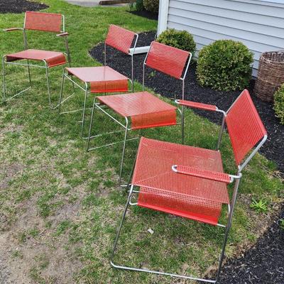 Mid-Century Modern Tomado Stacking Chairs 