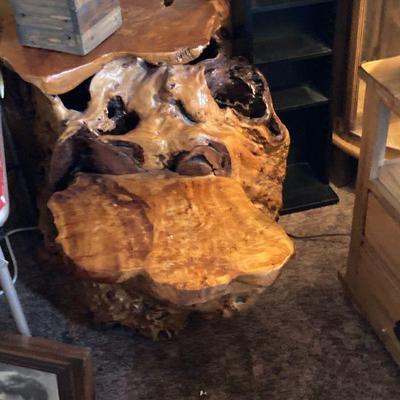 Sculptural burl table