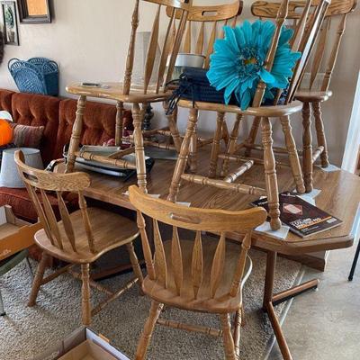 dining room table and 6 chairs