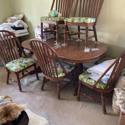 Richardson Bros. dining table and 6 chairs