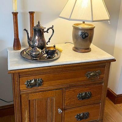 Marble Top Wash Stand