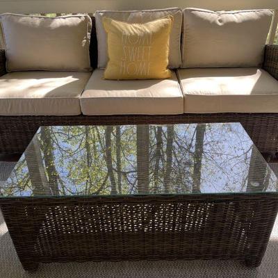 Patio Couch and Patio Table