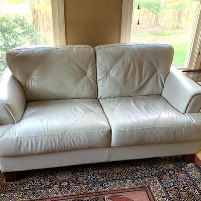 Chateau d'Ax leather loveseat