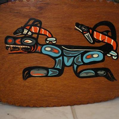 Hand painted by Southern Alaskan artist or British Columbia 