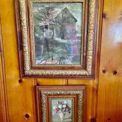 Lot 076-LR: More Framed Prints!

Features: 
â€¢	Two framed prints
â€¢	One featuring a cabin, one featuring flowers in a vase...