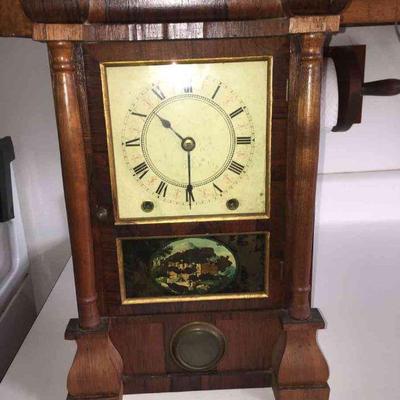 Lot 093-K: Antique Seth Thomas 8-Day Spring Clock

Features: 
â€¢	Delightful antique regulator clock
â€¢	Wiring diagram states â€œ896...