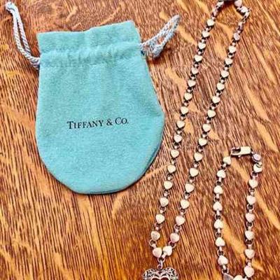 Lot 149-LOC: Vintage Tiffany Sterling Heart Link Necklace and Bracelet

Features: 
â€¢	15.5â€ vintage heart link necklace
â€¢	7.25...