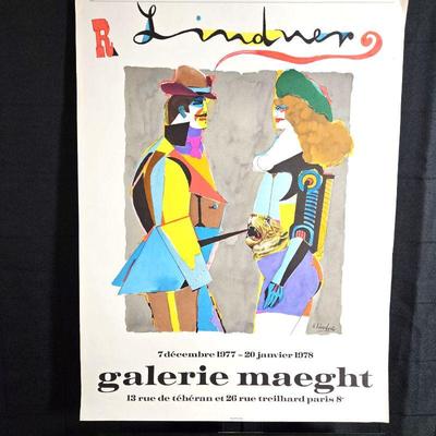 Lot # 103 ~ Original Galerie Maeght, Paris, Art Exhibition Lithographic Poster Richard Lindner 1977 
