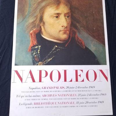 Lot # 44 ~ Original Vintage Offset Lithograph Poster Napoleon 1969 Art Exhibition at the Grand Palais Paris ~ 18