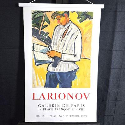 Lot # 101 ~ Original Mourlot Lithographic Poster Art Exhibit MikhaÃ«l LARIONOV ~ EXPO 1969 - GALERIE DE PARIS