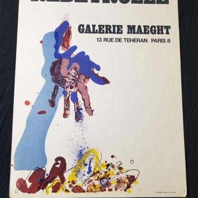 Lot # 83 ~ Vintage Original 1970s Rebeyrolle Vintage Galerie Maeght Lithograph Poster 