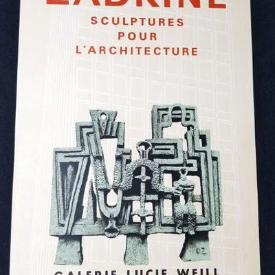 Lot # 17 ~Vintage Original Art Exhibit Mourlot Lithograph Poster ~Ossip ZADKINE EXPO - GALERIE LUCIE WEILL 1967 18" x 26"