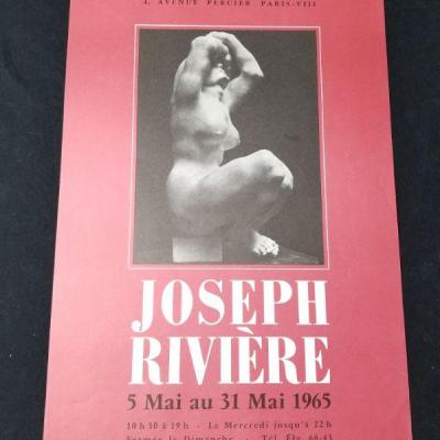 Lot # 9 ~ Original Vintage Art Exhibit Offset Lithograph Poster JOSEPH RIVIÃˆRE Galerie Percier 1965 ~ 16