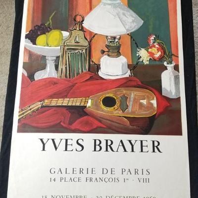 Lot # 57 ~ Vintage Mourlot Lithograph Poster 1968 Yves Brayer Crowning of the Iranian Shah Poster ~ Paris Art Exhibit